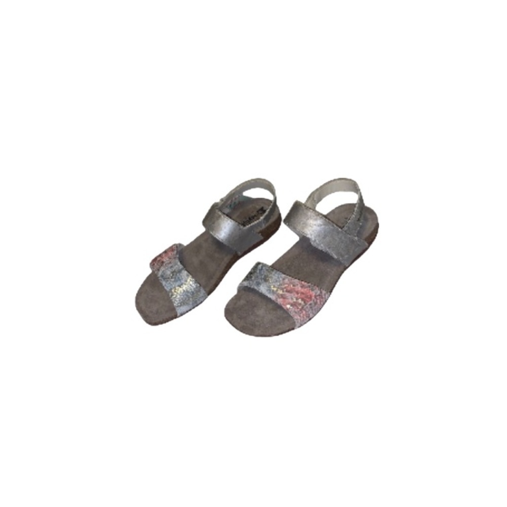 🆕 Mephisto Silver and Pink Snakeprint Leather Sandals - Women’s Size 41